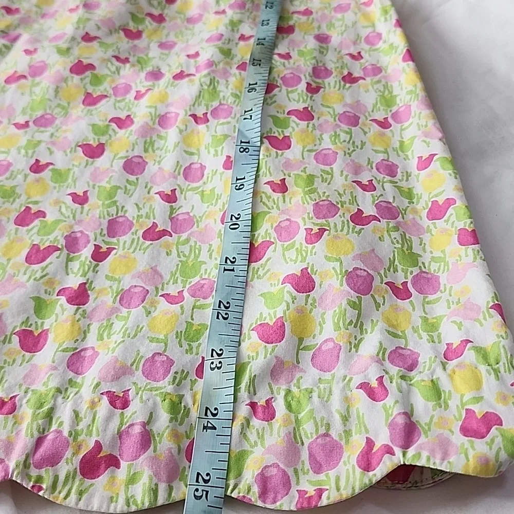 Lilly Pulitzer Tulip Floral Vintage Dress Sz‎ 6X Girls Pink Green Yellow